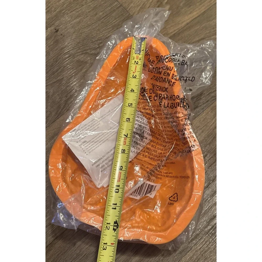 Avon Silicone Cornucopia Baking Mold Orange Cone Shape For Holiday Desserts 2012